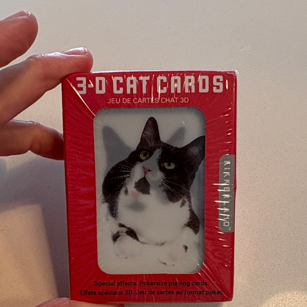 NWT Kikkerland 3D Cat Playing Cards